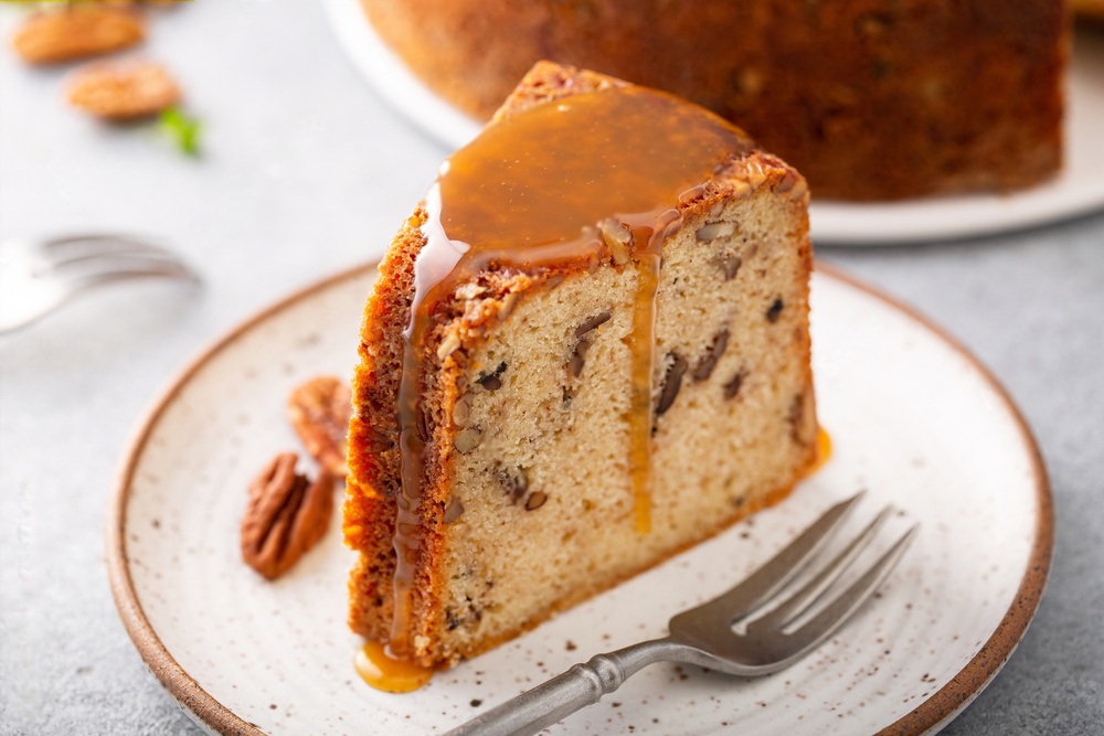 Caramel Eggnog Cake