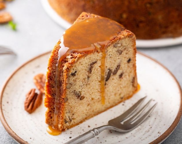 Caramel Eggnog Cake