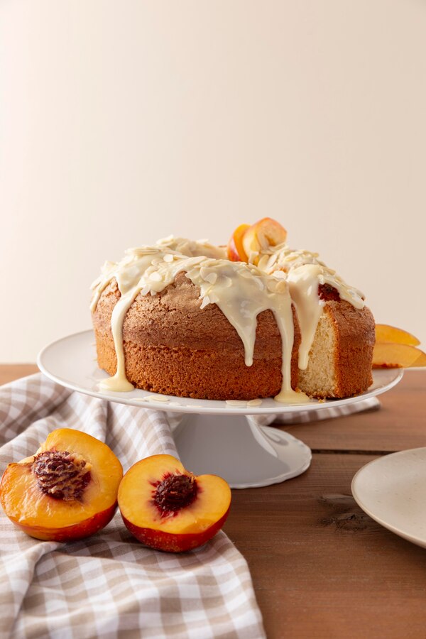 Peach Pecan Pound Cake