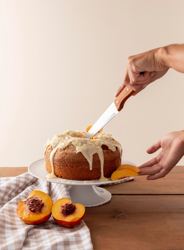 Peach Pecan Pound Cake